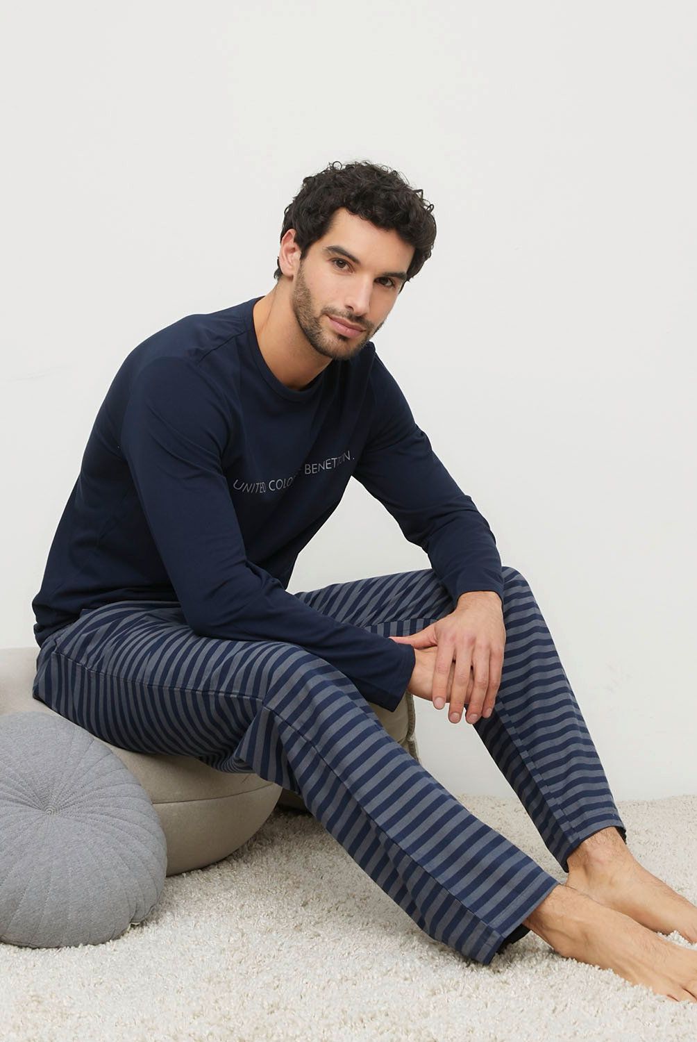 BENETTON - Pijama Largo Algodón Hombre Benetton