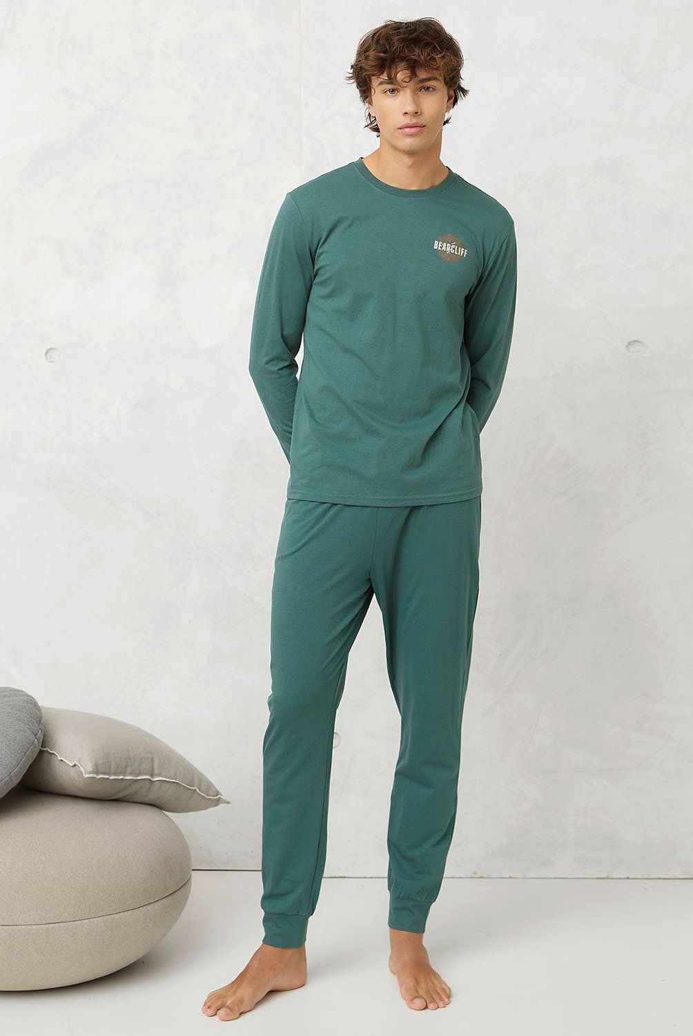 BEARCLIFF - Pijama Manga Larga Algodón Hombre Bearcliff