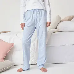 SYBILLA - Pantalón de Pijama Algodón Estampado Mujer