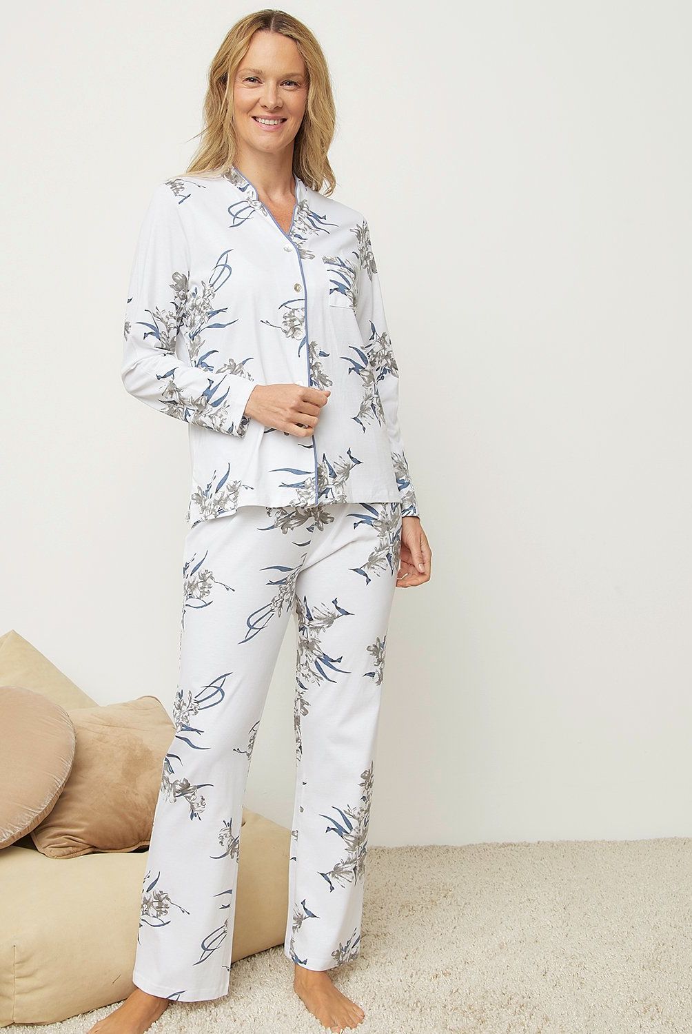 S COCCI - Pijama S.Cocci Mujer Estampado Floral Manga Larga