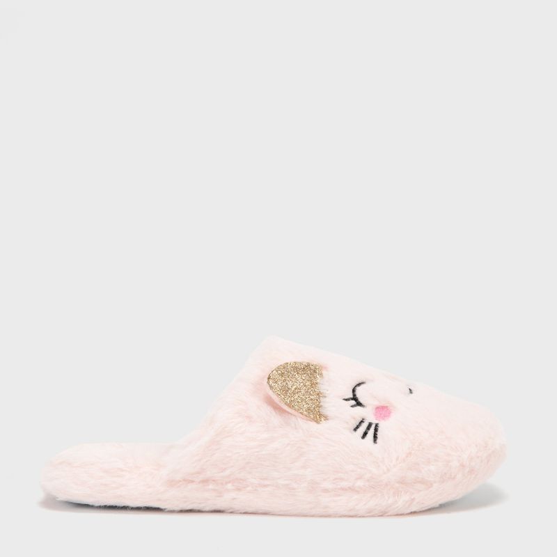 SYBILLA - Pantuflas Mujer Sybilla Diseño Gato Rosado