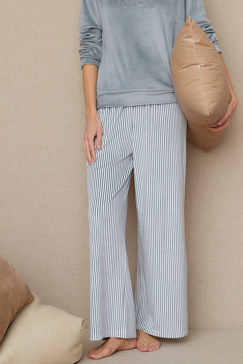 BLU - Pantalón de Pijama Mujer Blu