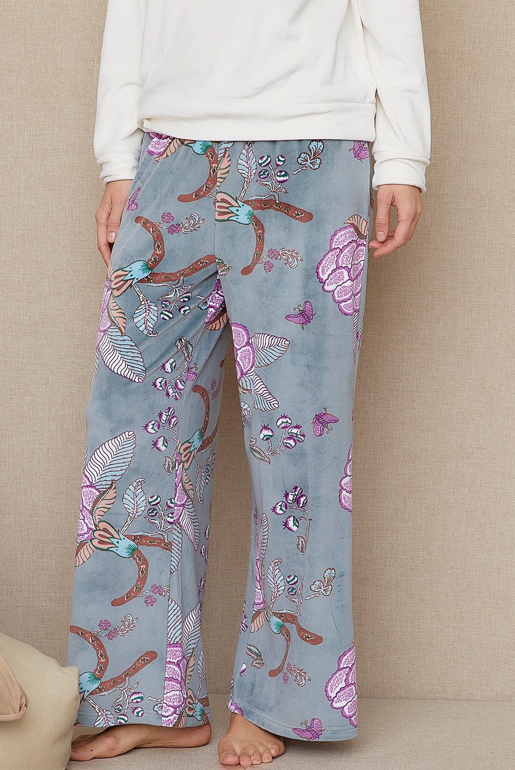 BLU - Pantalón de Pijama Mujer Blu