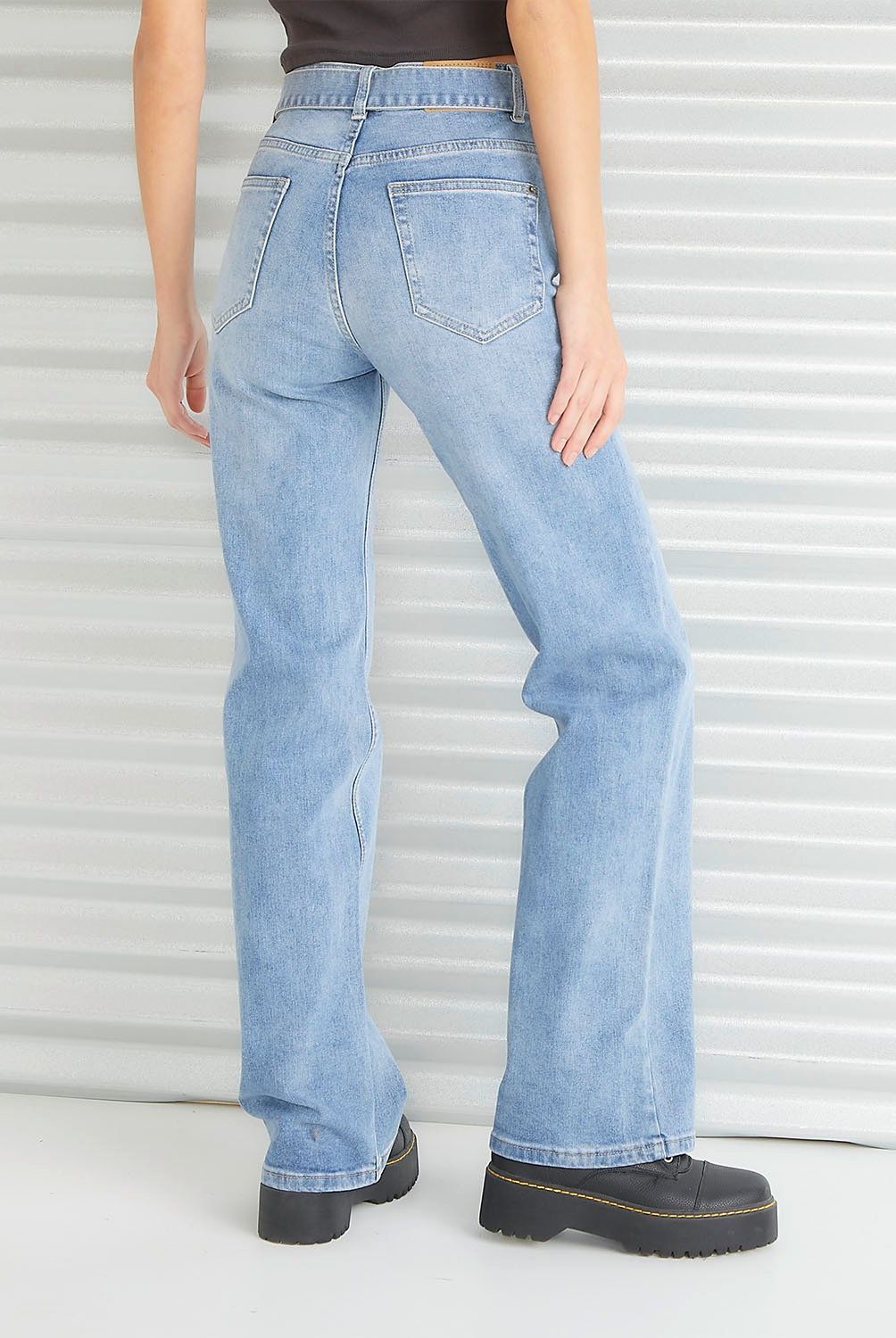AMERICANINO - Jeans Wide Leg Tiro Medio Mujer Americanino
