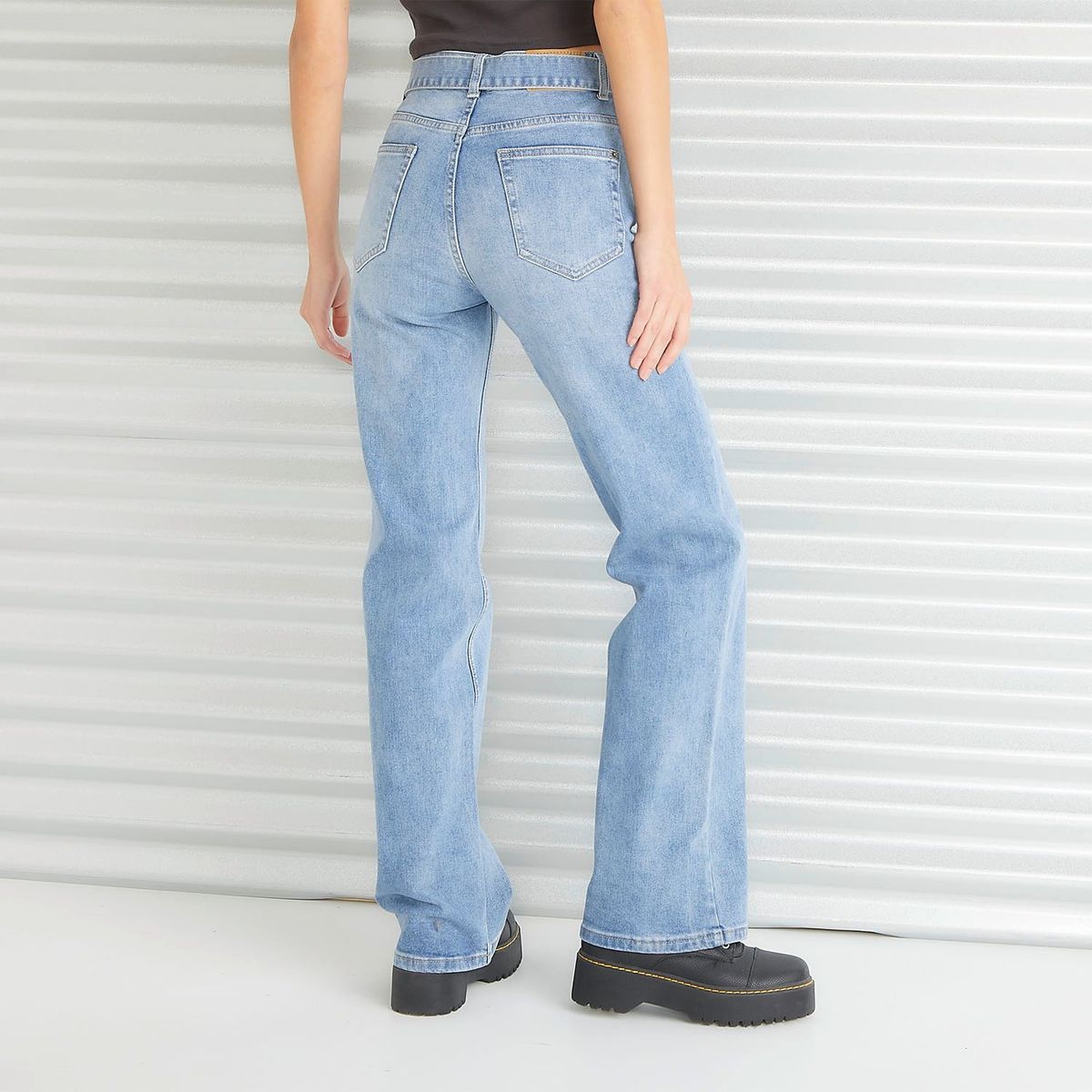 AMERICANINO - Jeans Wide Leg Tiro Medio Mujer Americanino