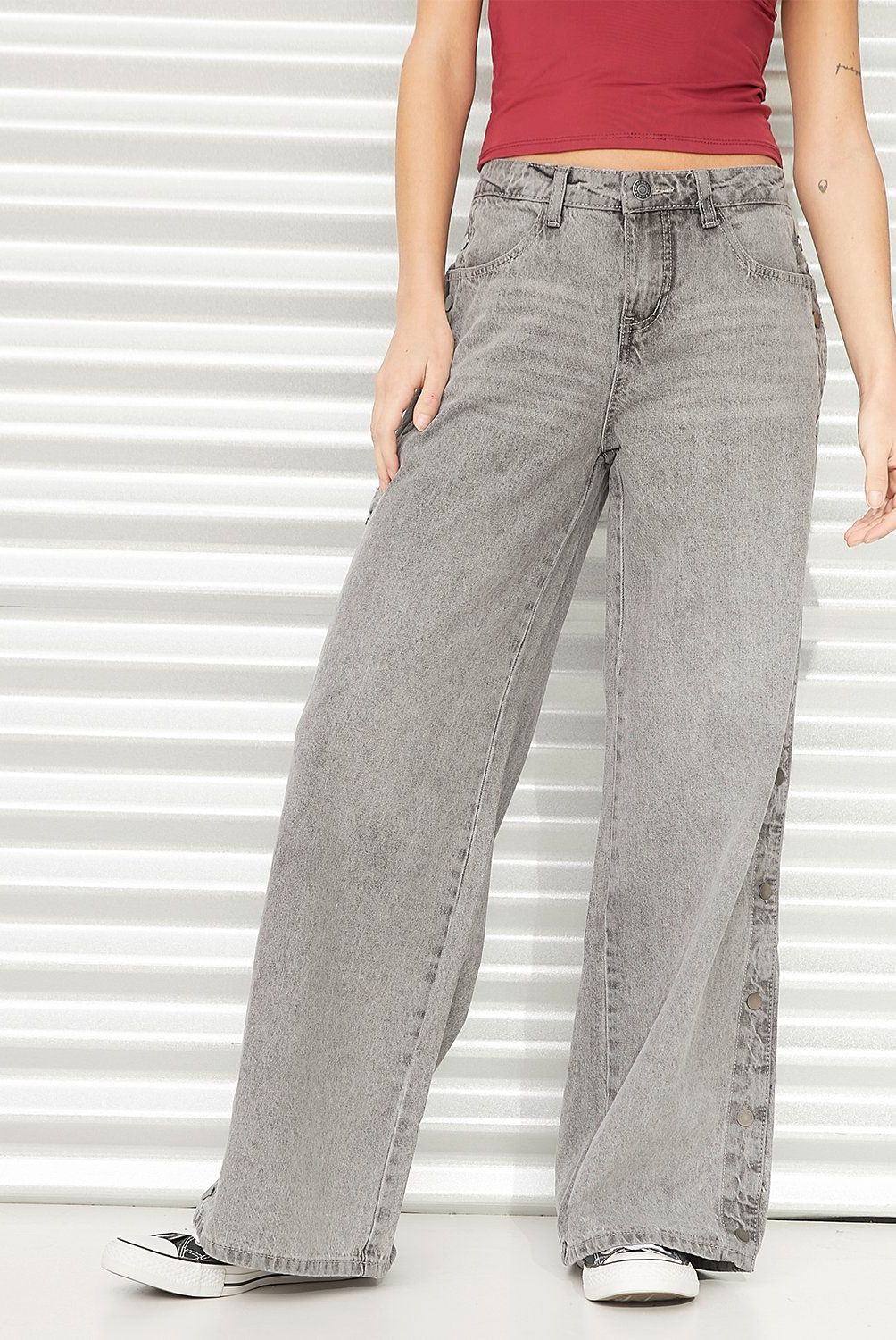 AMERICANINO - Jeans Wide Leg Tiro Alto Mujer Americanino