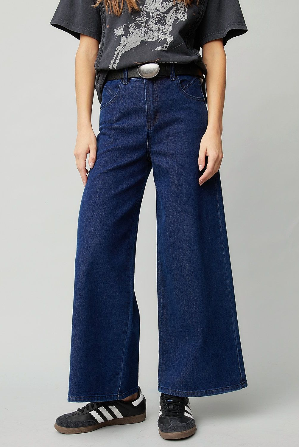 AMERICANINO - Jeans Wide Leg&nbsp;Tiro Alto Mujer Americanino