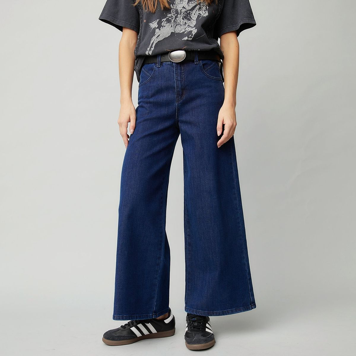 AMERICANINO - Jeans Tiro Alto Americanino Mujer Wide Leg