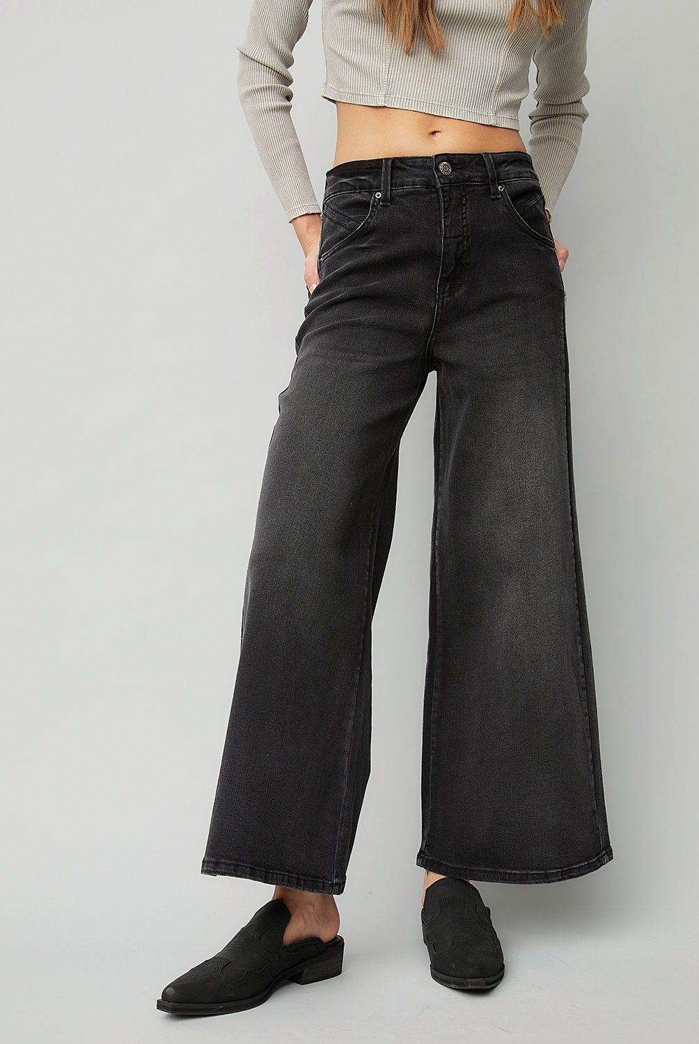 AMERICANINO - Jeans Wide Leg&nbsp;Tiro Alto Mujer Americanino