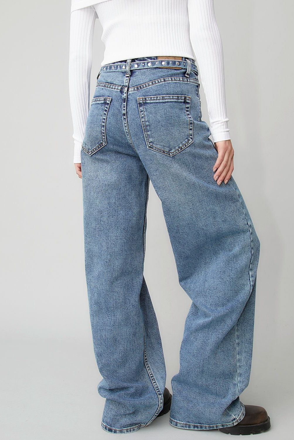 AMERICANINO - Jeans Wide Leg Tiro Alto Mujer Americanino