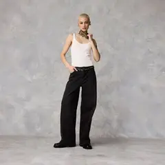 AMERICANINO - Jeans Wide Leg Tiro Alto Mujer