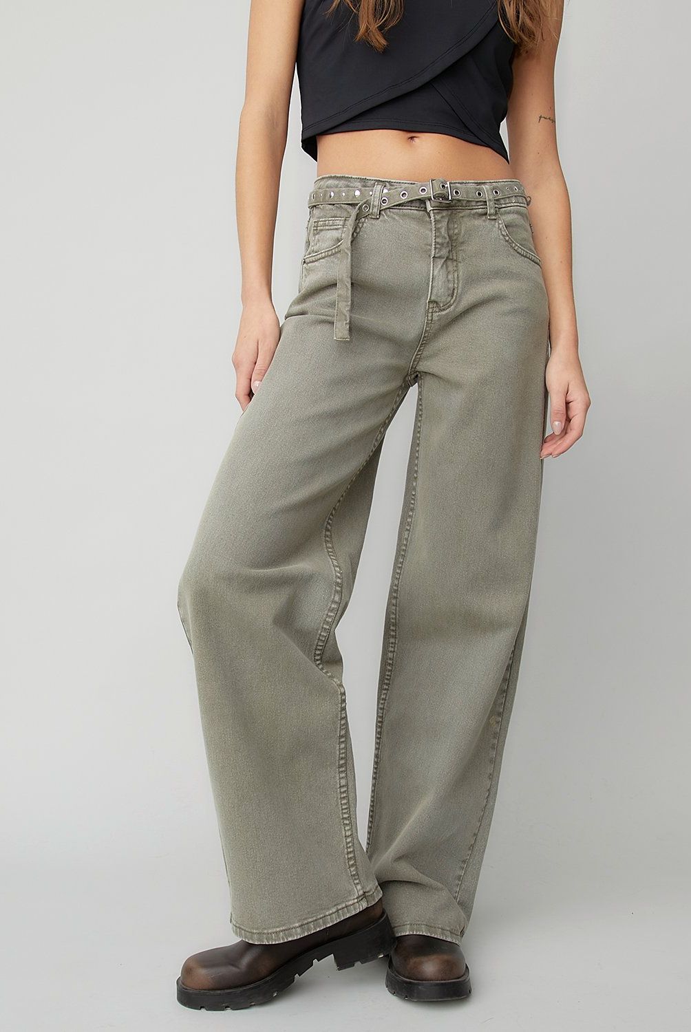 AMERICANINO - Jeans Wide Leg Tiro Alto Mujer Americanino