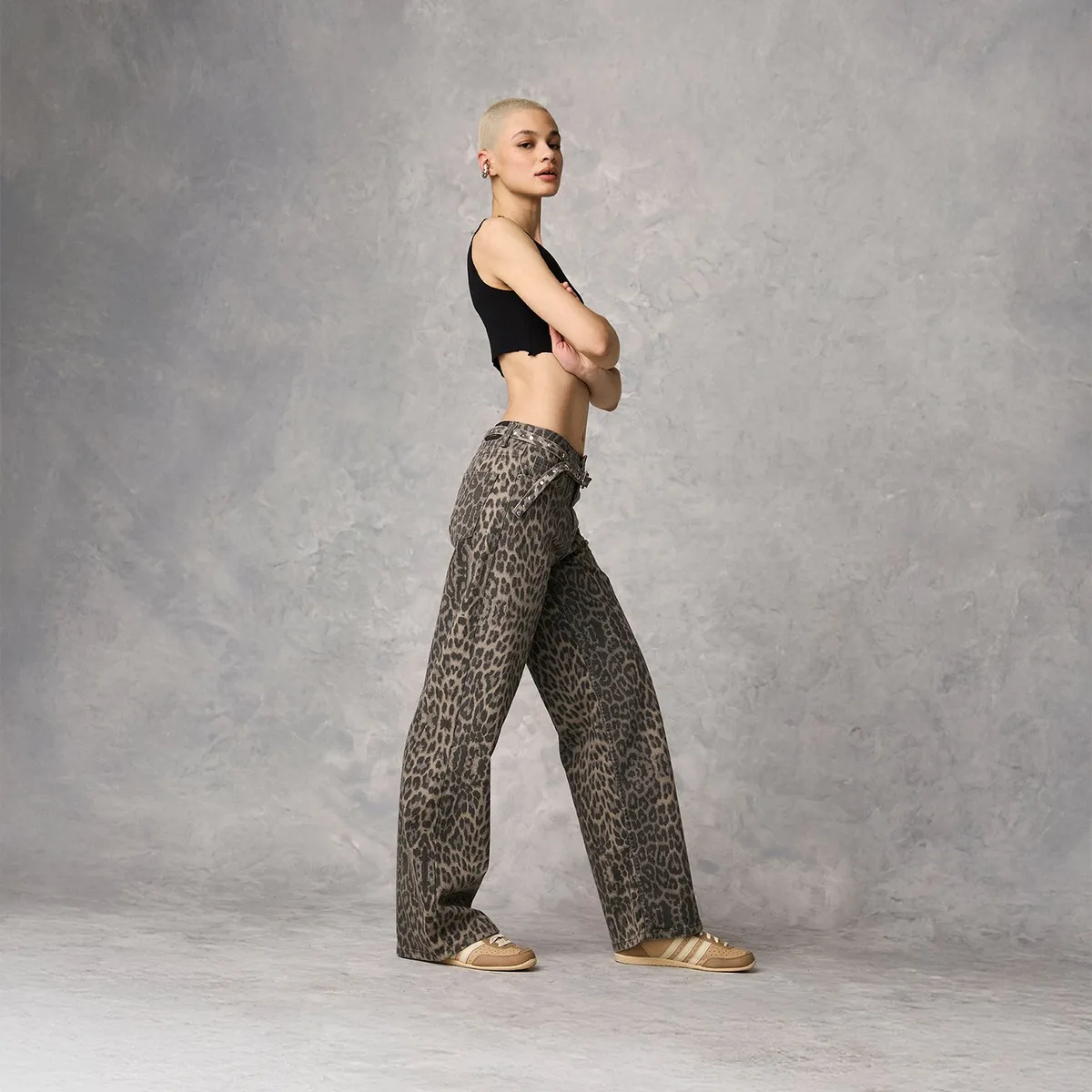 AMERICANINO - Jeans Tito Alto Americanino Wide Leg Algodón Mujer