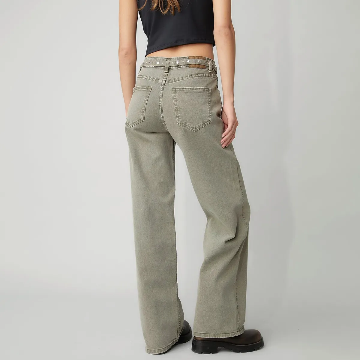 AMERICANINO - Jeans Tito Alto Americanino Wide Leg Algodón Mujer
