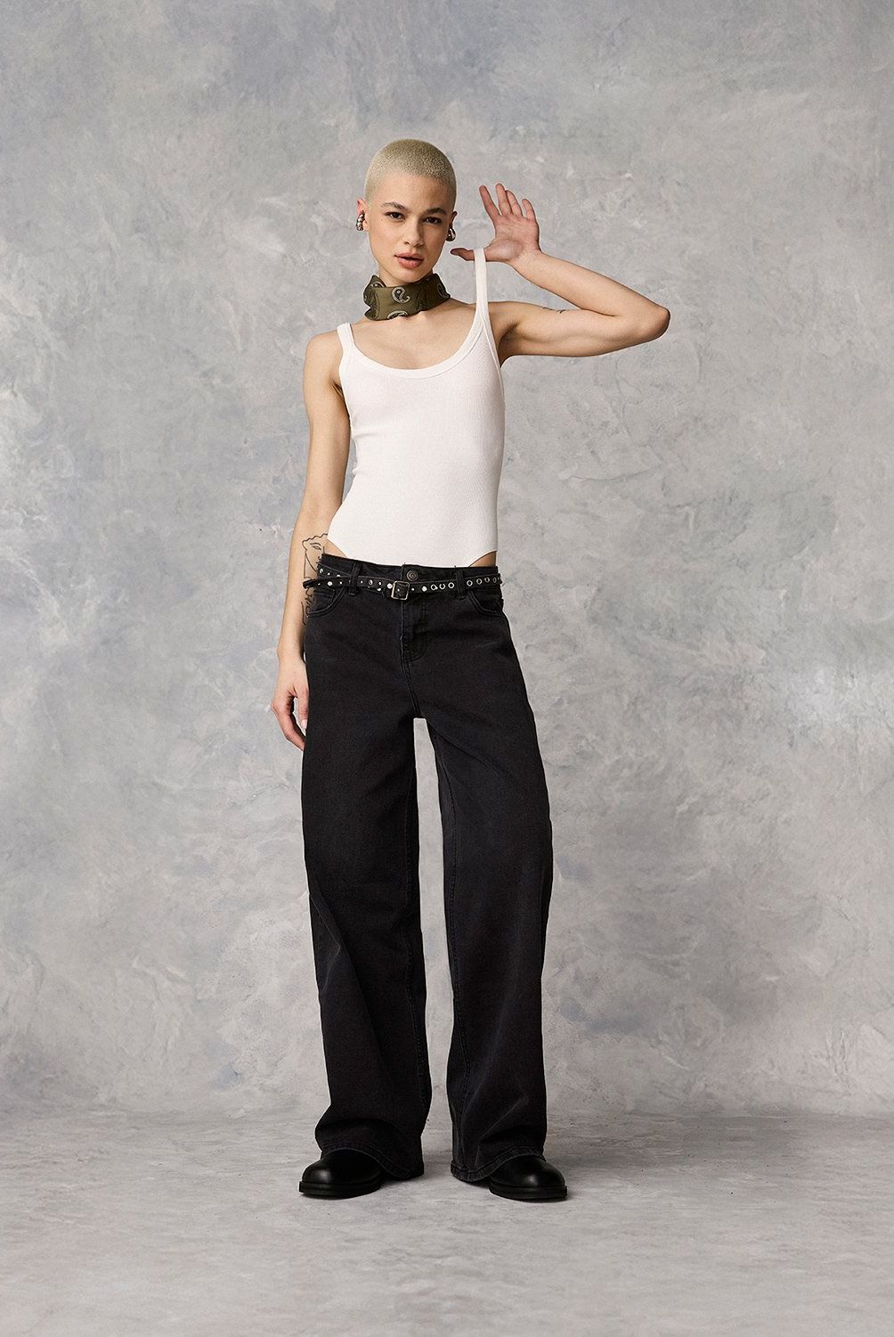 AMERICANINO - Jeans Wide Leg Tiro Alto Mujer Americanino