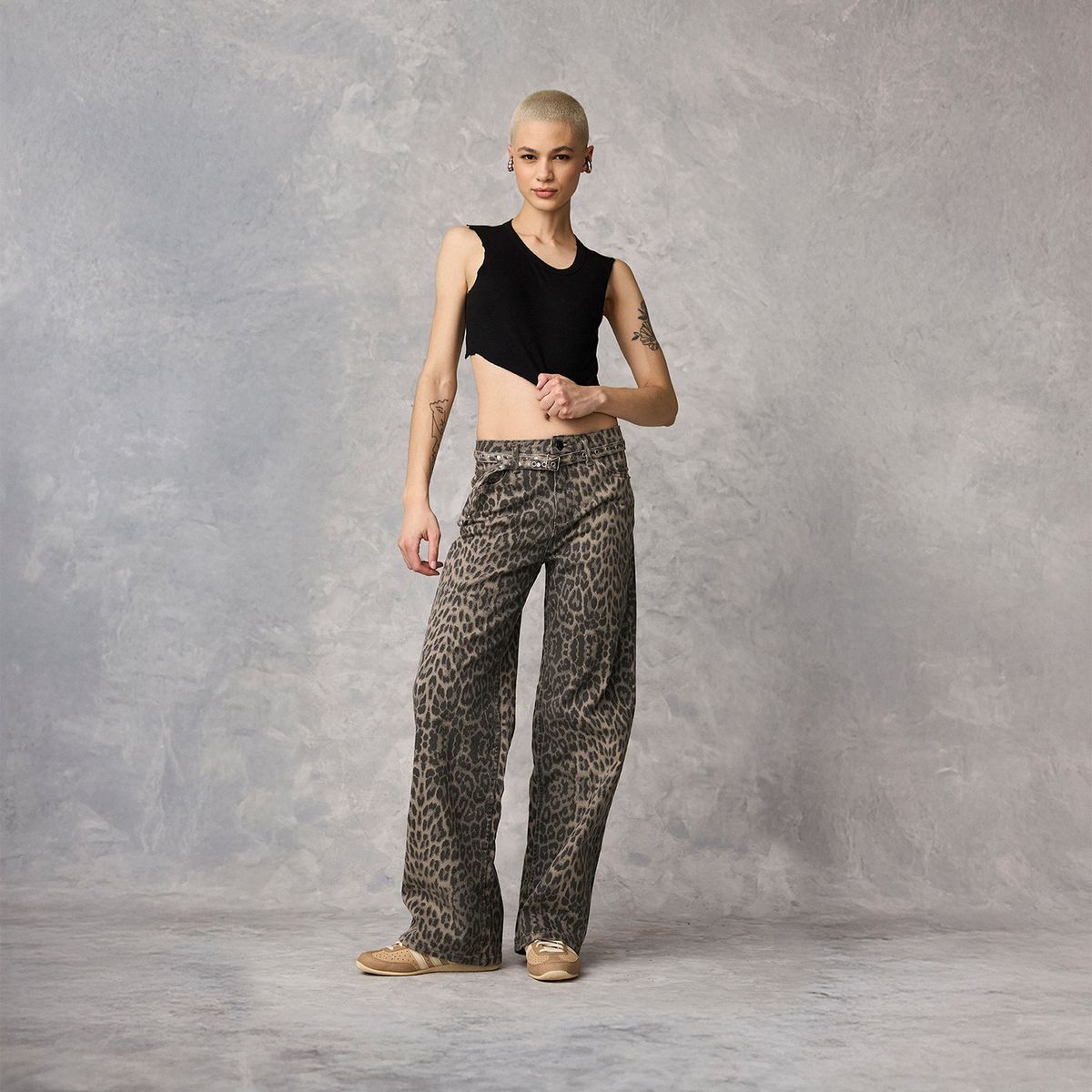 AMERICANINO - Jeans Wide Leg Tiro Alto Mujer Americanino