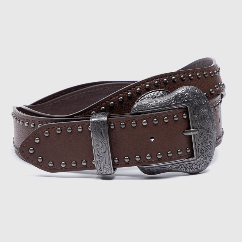 SYBILLA - Cinturón Mujer Sybilla Sintético con Tachas Diseño Casual