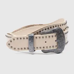 SYBILLA - Cinturón Mujer Sintético con Tachas Diseño Casual