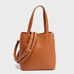 BASEMENT - Bolso Bandolera Mujer Cuero Diseño Liso