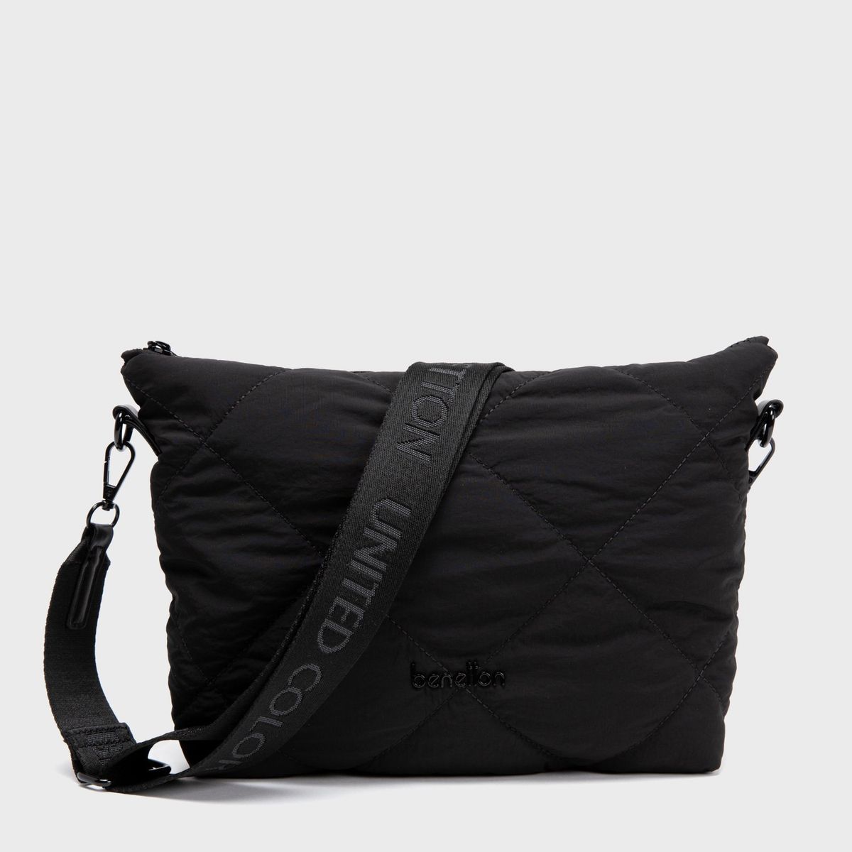BENETTON - Bandolera Negra Mujer Benetton