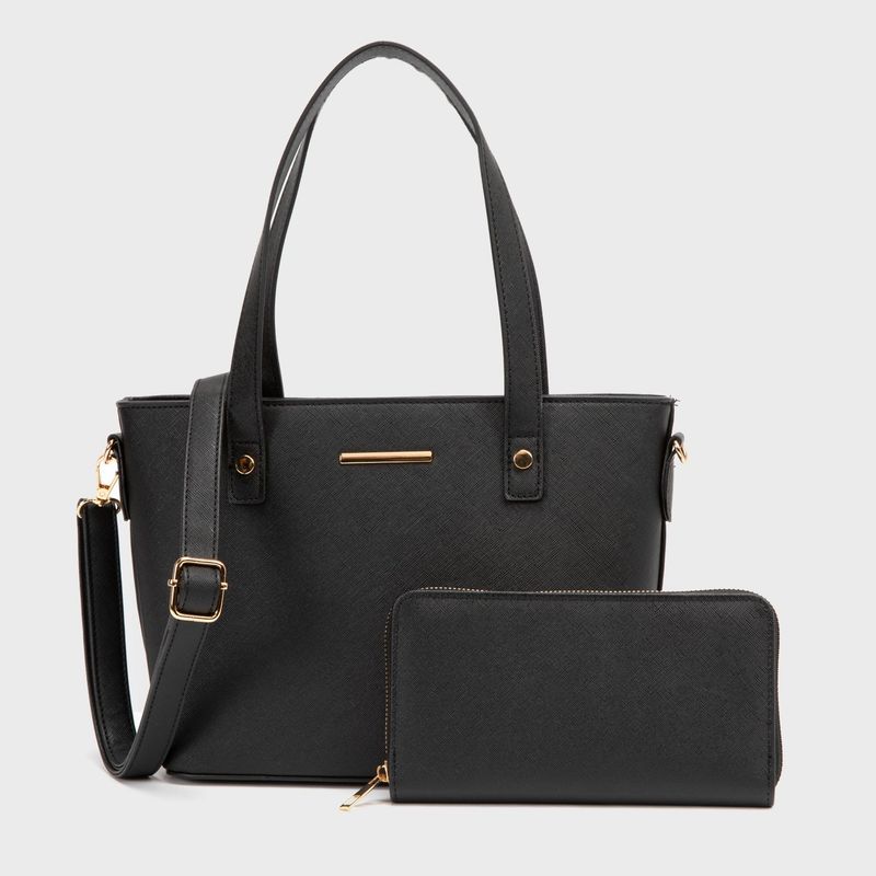 S COCCI - Set Cartera y Billetera Mujer S. Cocci Sintético Negra