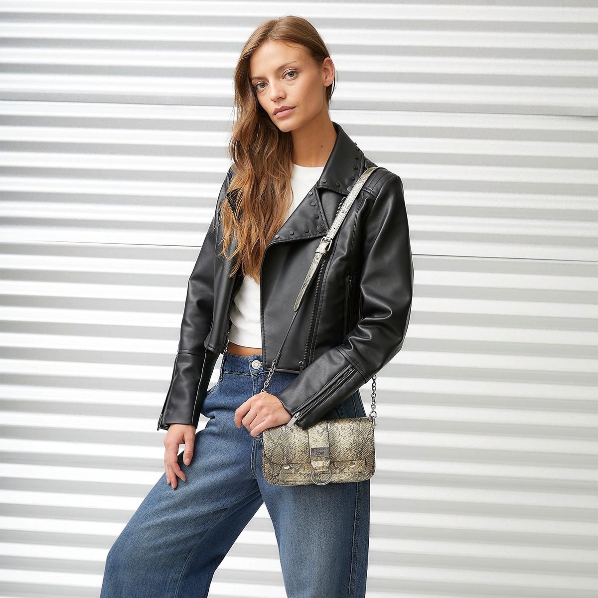 AMERICANINO - Cartera Bandolera Mujer Americanino Cierre y Broche Animal Print