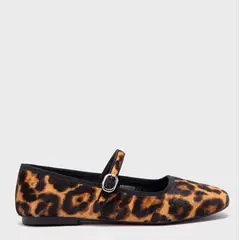 BASEMENT - Ballerina Mujer Cuero Animal Print