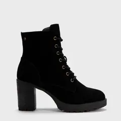 APOLOGY - Botines Mujer Gamuza Taco Cuadrado