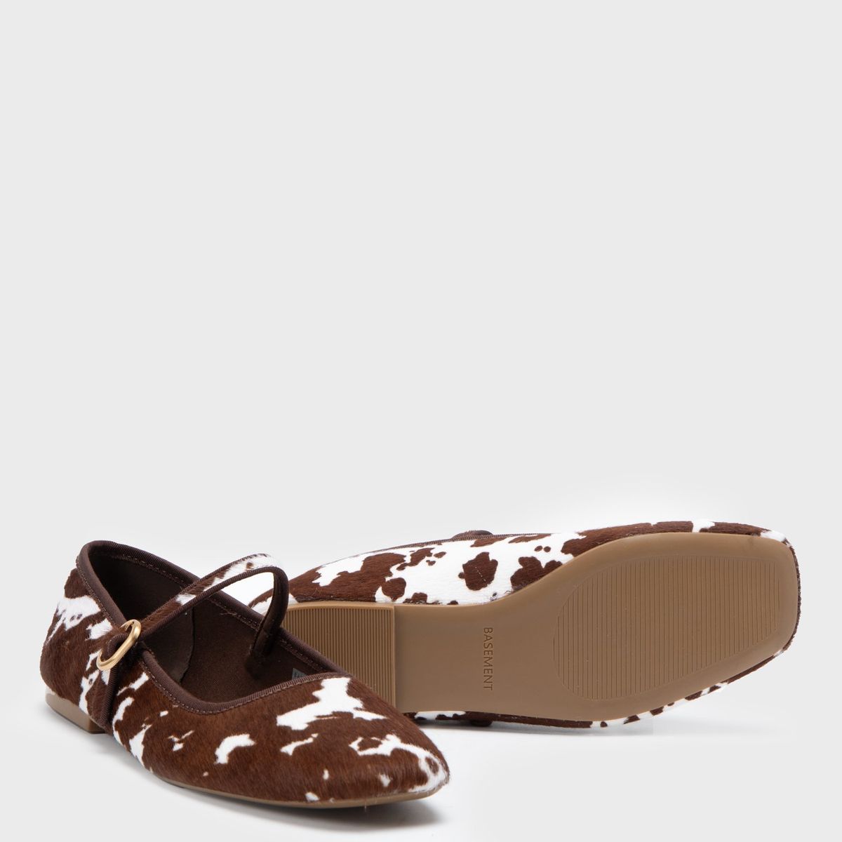 BASEMENT - Ballerina Mujer Cuero Café Basement