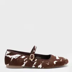 BASEMENT - Ballerina Mujer Cuero Animal Print