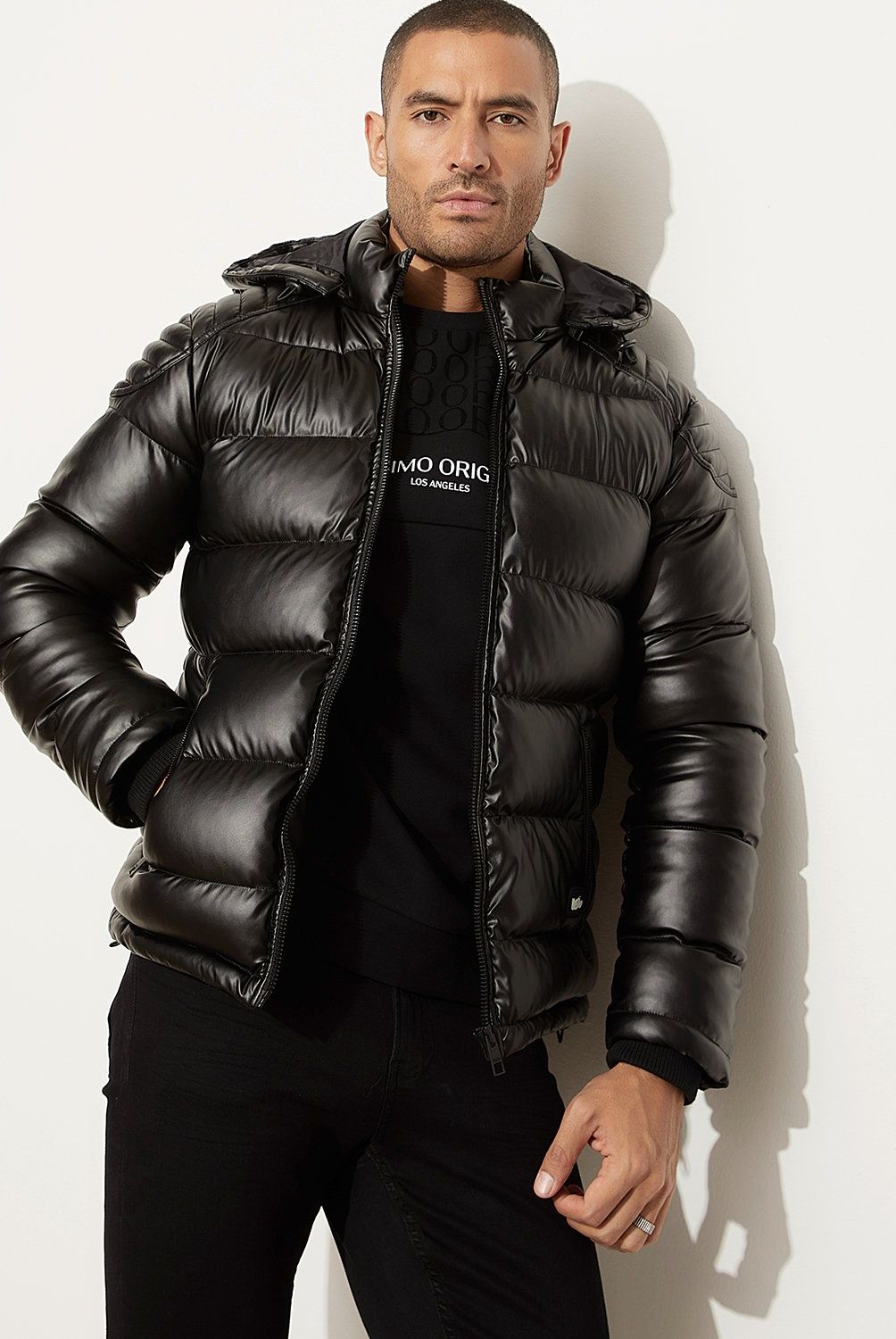 MOSSIMO - Parka Manga Larga Pu Hombre Mossimo