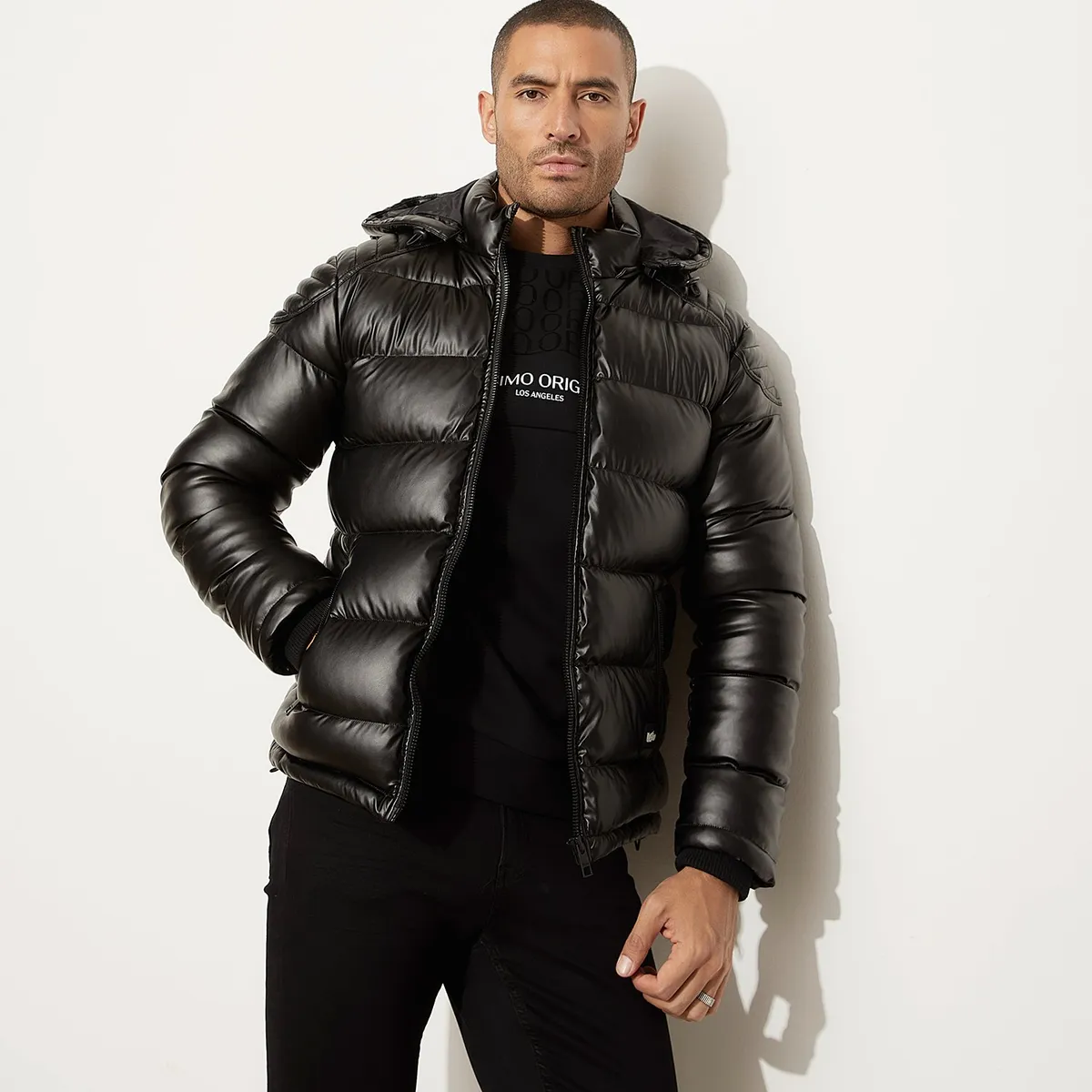 MOSSIMO - Parka Manga Larga Pu Hombre Mossimo