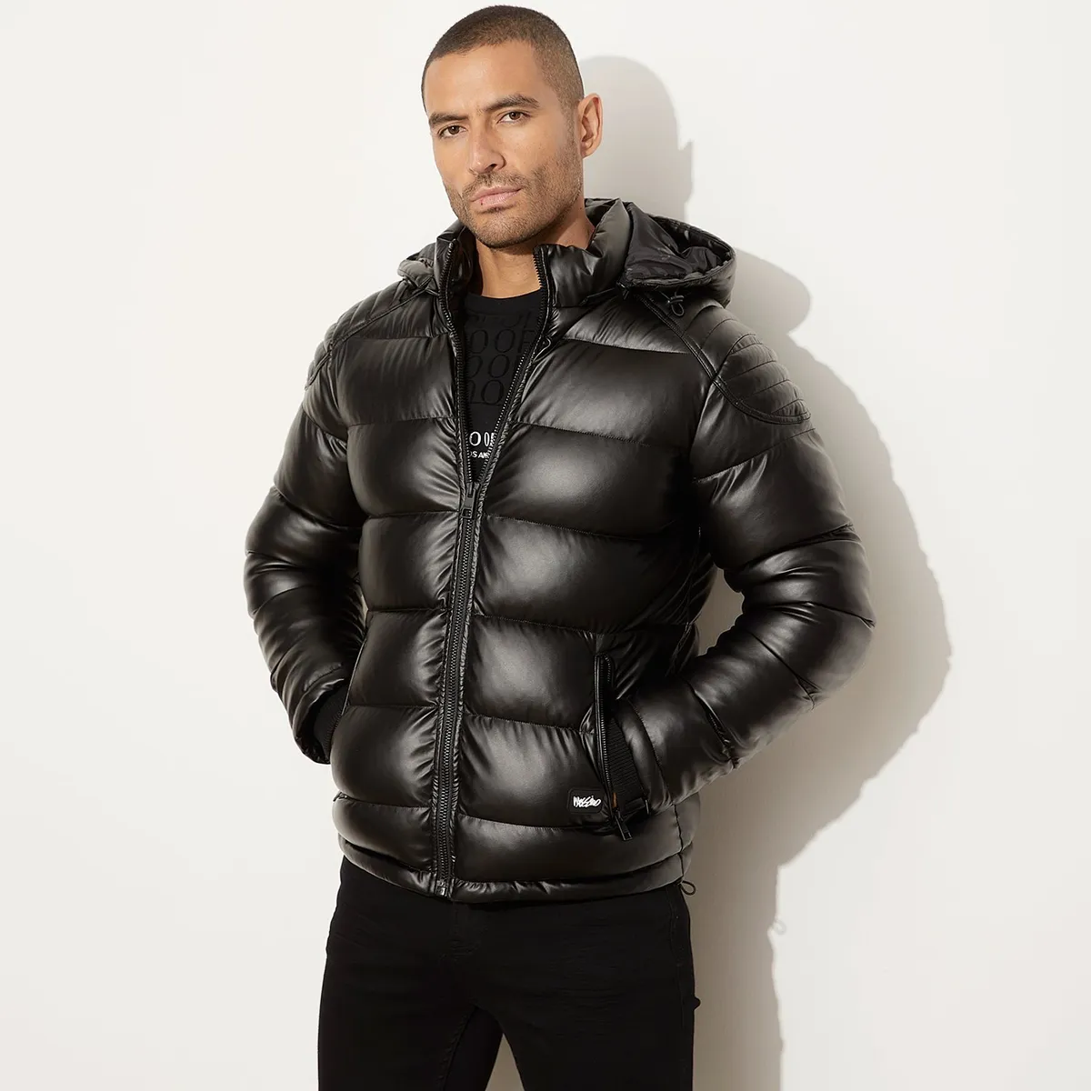 MOSSIMO - Parka Manga Larga Pu Hombre Mossimo