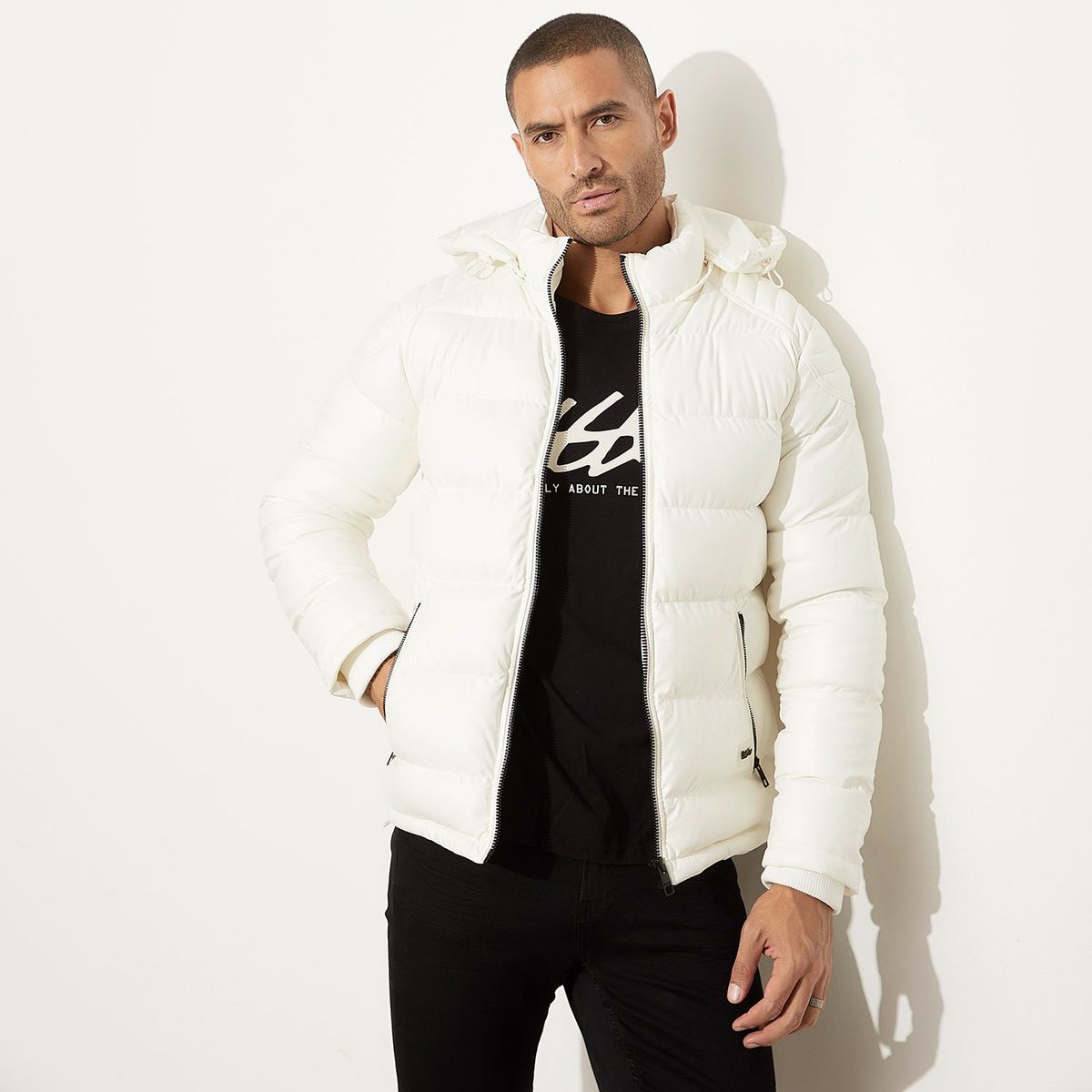 MOSSIMO - Parka Manga Larga Pu Hombre Mossimo