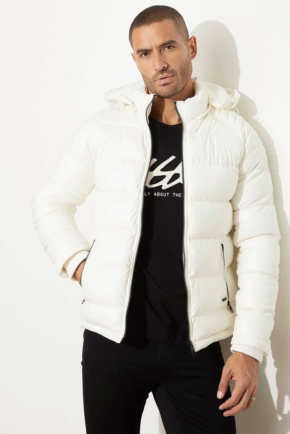 MOSSIMO - Parka Manga Larga Pu Hombre Mossimo