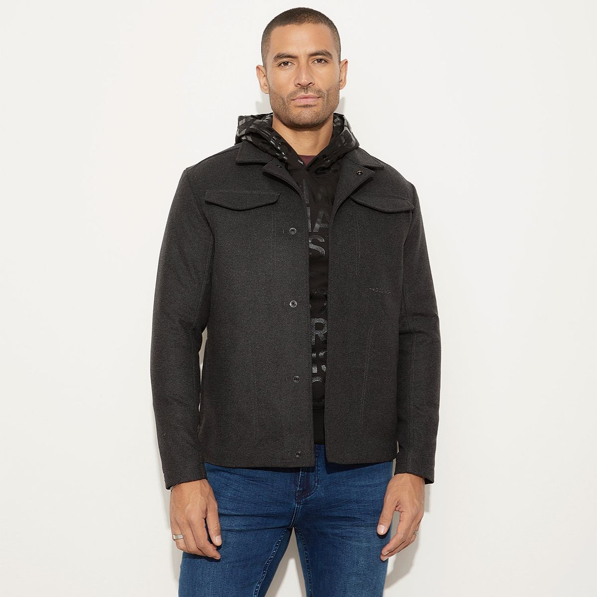 MOSSIMO - Abrigo Paño Hombre Mossimo