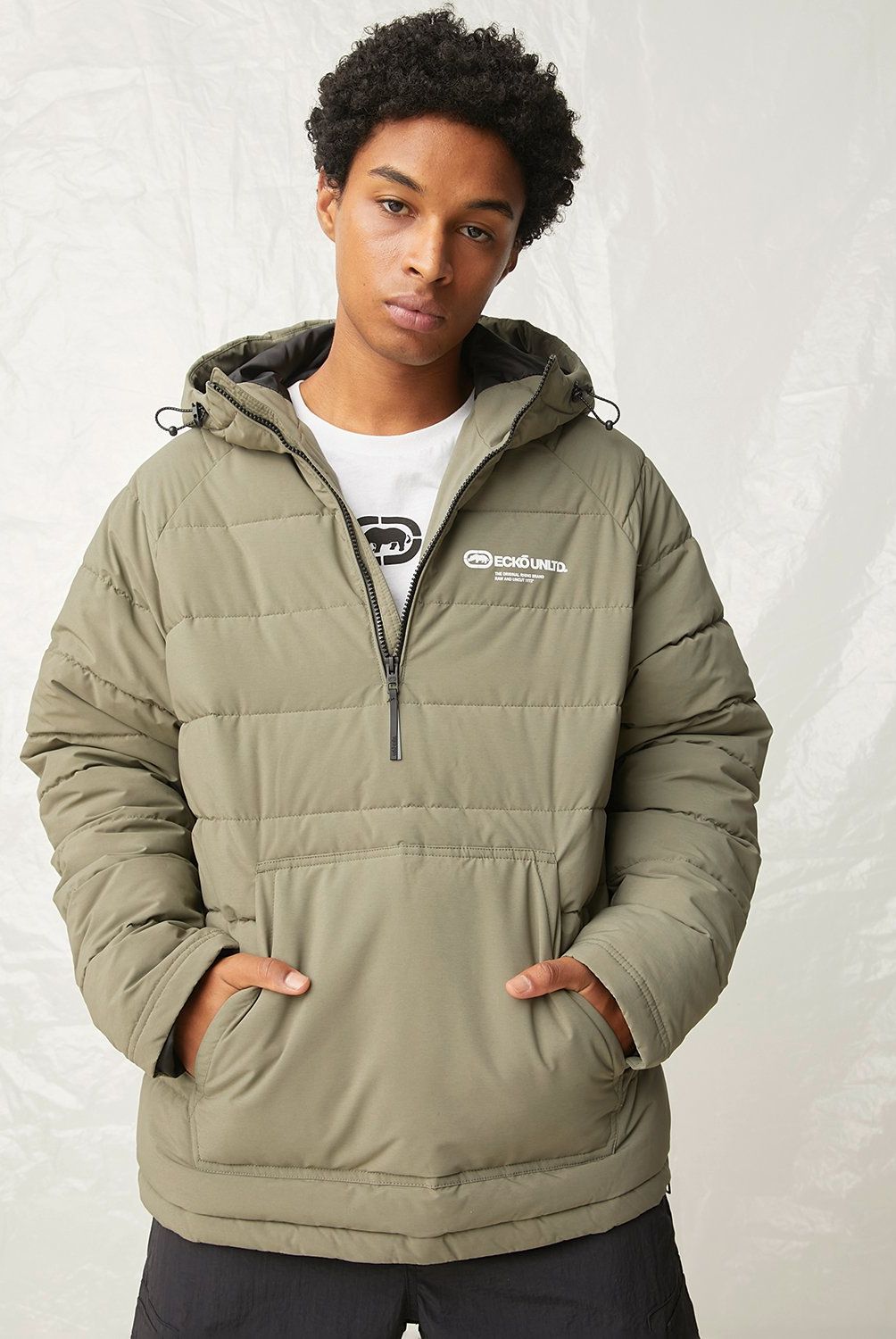 ECKO - Parka Manga Larga Hombre Ecko