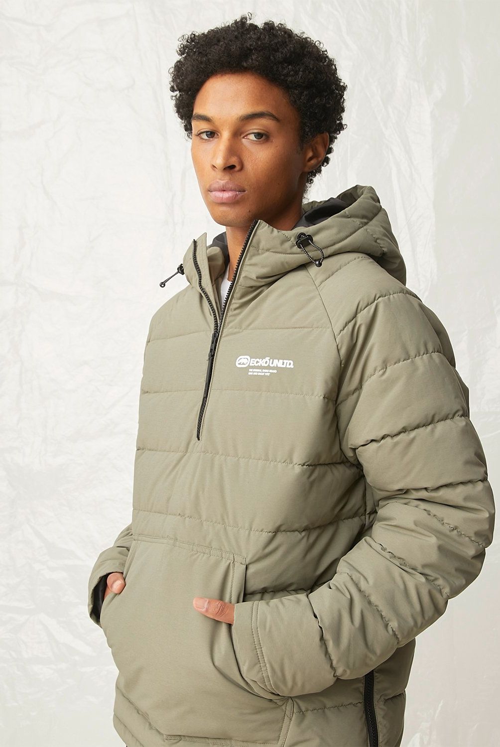 ECKO - Parka Manga Larga Hombre Ecko