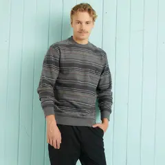 DOO AUSTRALIA - Polerón Tejido Rayas Cuello Redondo Algodón Hombre