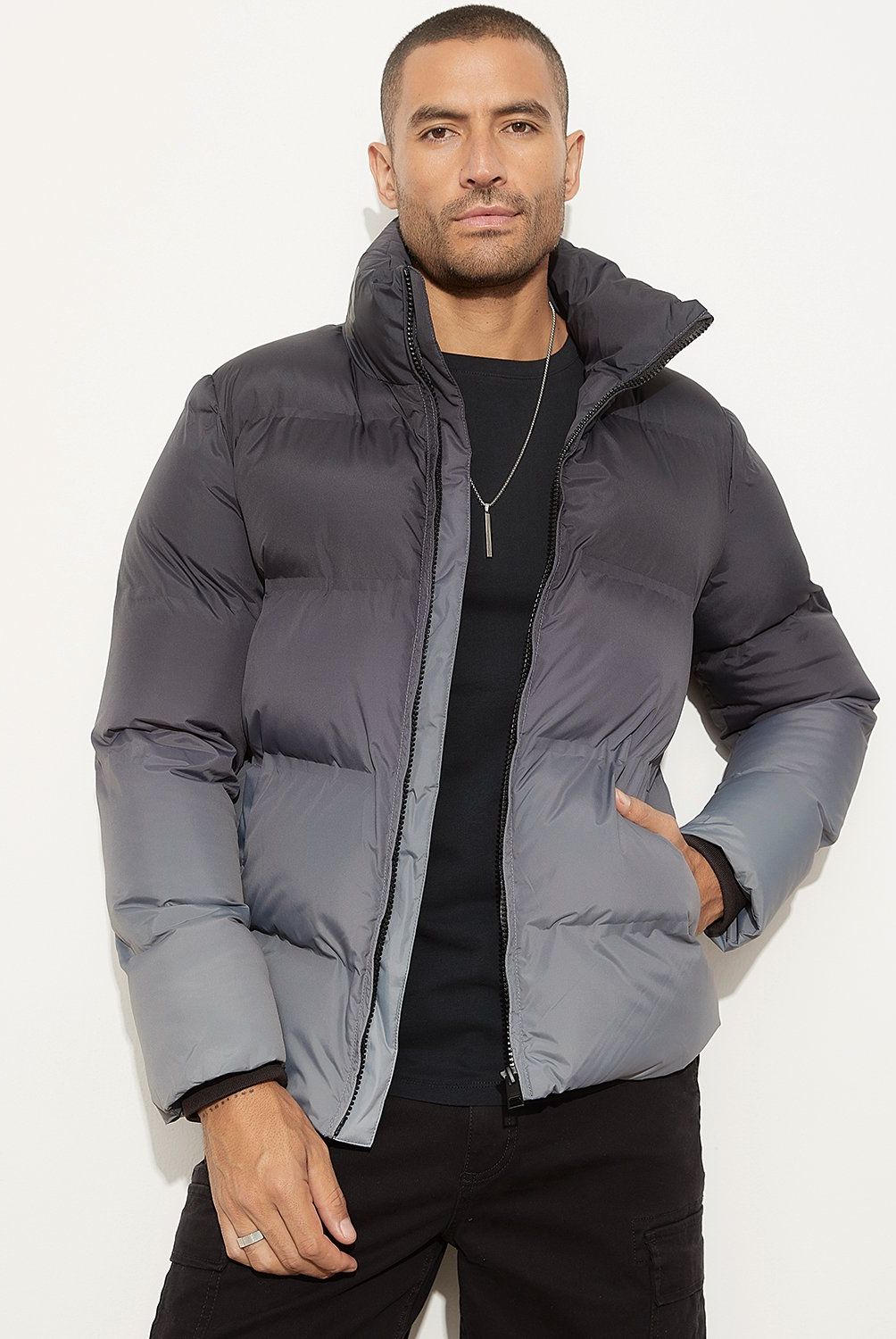 MOSSIMO - Parka Manga Larga Casual Hombre Mossimo