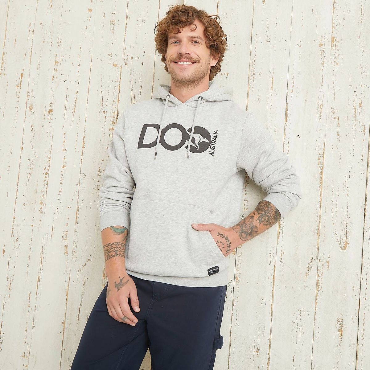 DOO AUSTRALIA - Polerón Canguro Algodón Hombre Doo Australia