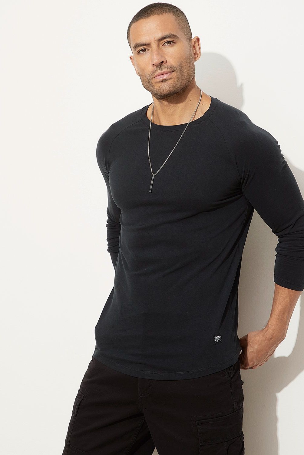 MOSSIMO - Polera Manga Larga Algodón Hombre Mossimo