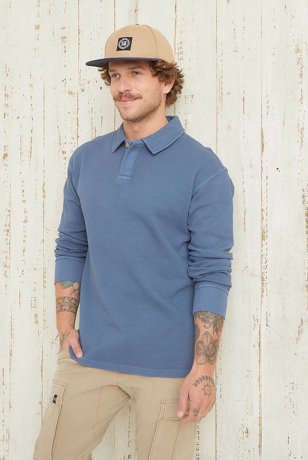 DOO AUSTRALIA - Polera Manga Larga Algodón Hombre Doo Australia