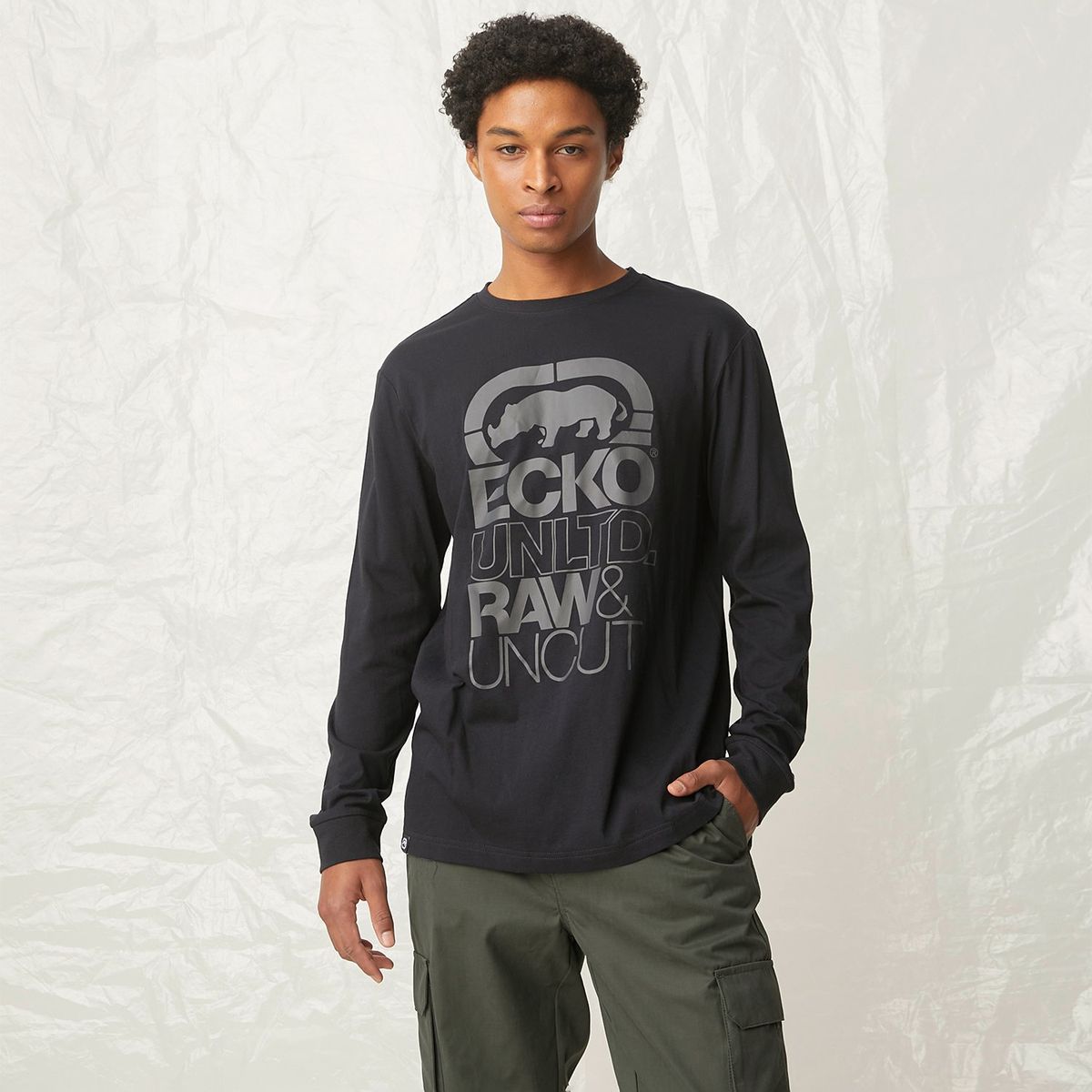 ECKO - Polera Manga Larga Algodón Hombre Ecko