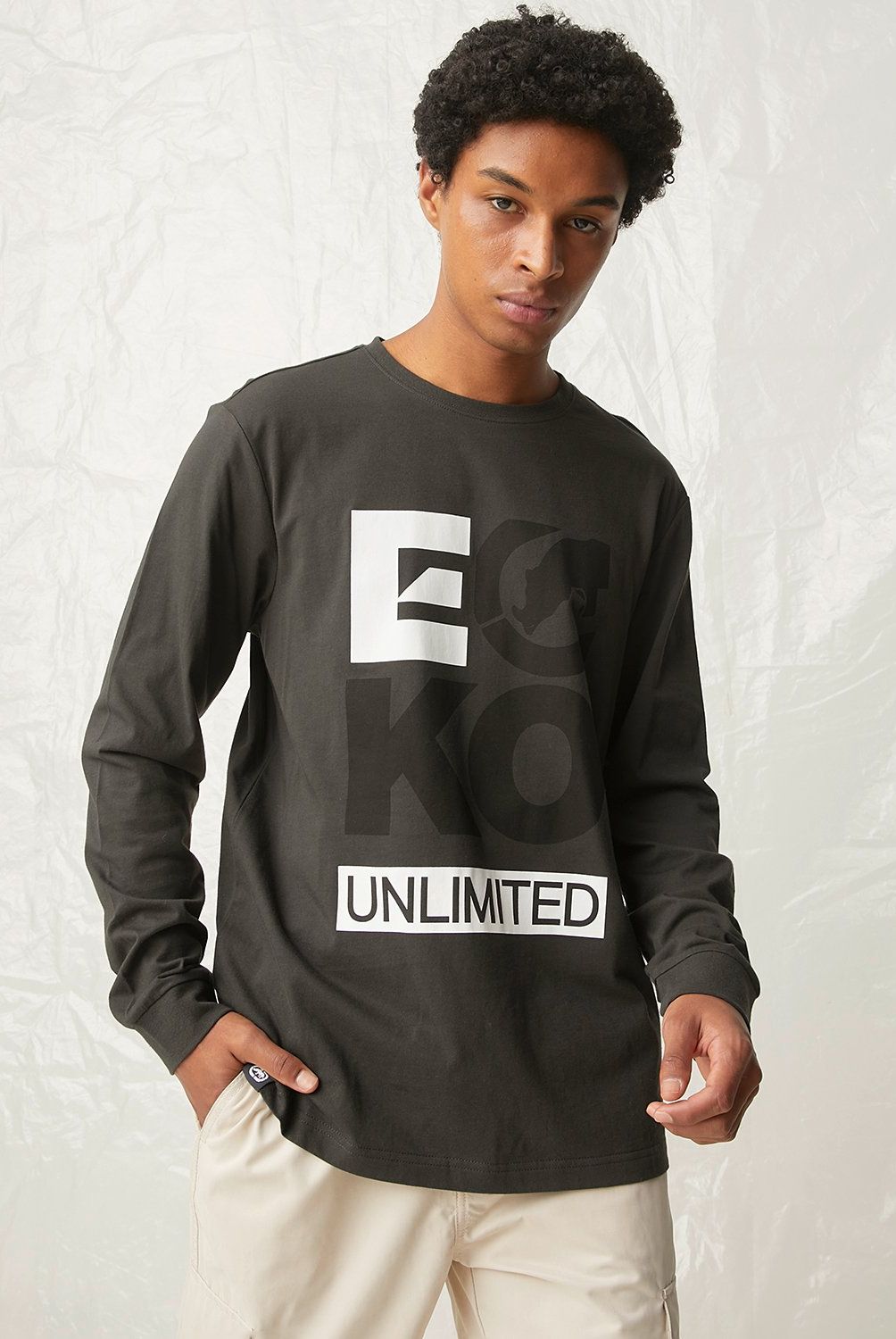 ECKO - Polera Manga Larga Algodón Hombre Ecko