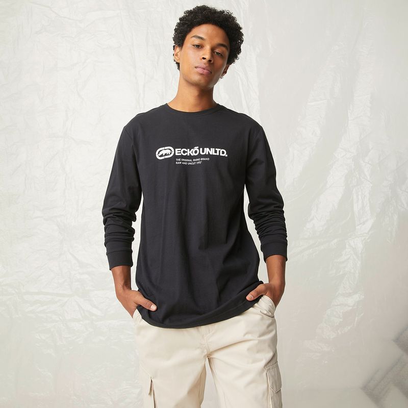ECKO - Polera Manga Larga Algodón Hombre Ecko