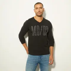 MOSSIMO - Polera Manga Larga Casual Algodón Hombre