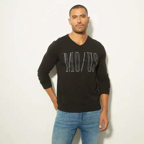 MOSSIMO - Polera Manga Larga Casual Algodón Hombre