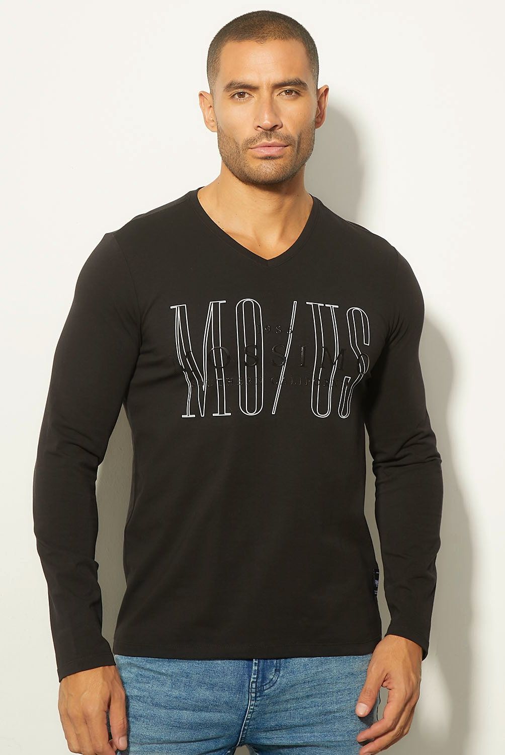 MOSSIMO - Polera Manga Larga Casual Algodón Hombre Mossimo