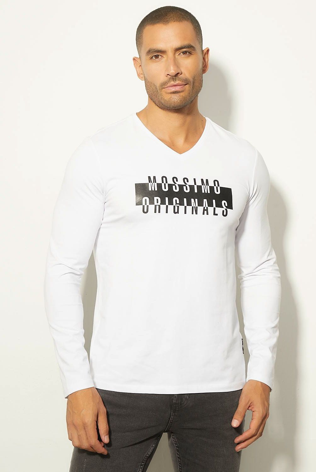 MOSSIMO - Polera Manga Larga Casual Algodón Hombre Mossimo